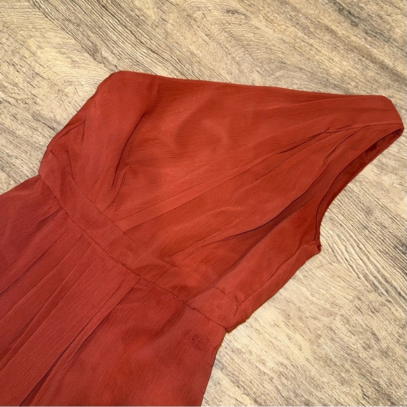 Elegant One-Shoulder Chiffon Davids Bridal DB Studio Bridesmaid Dress - Picture 2 of 7